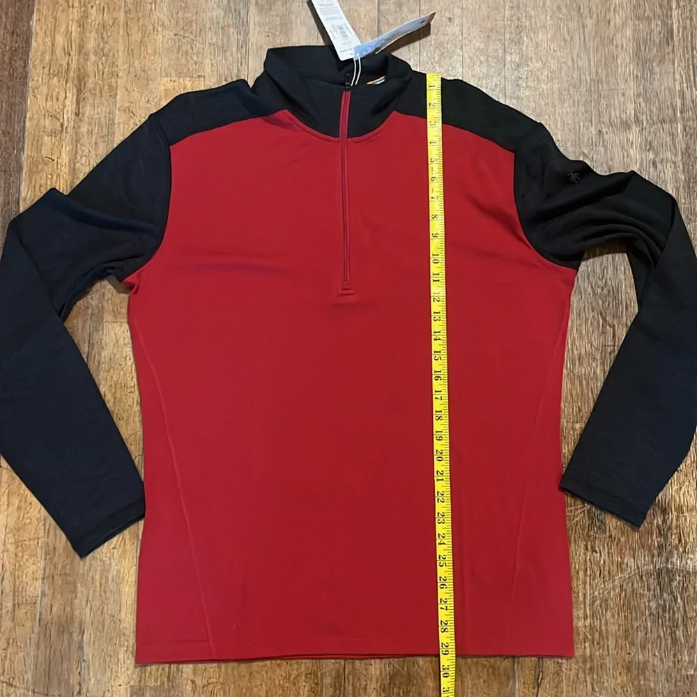 Smartwool Classic Thermal 1/4 zip Rhythmic Red Men’s XL NWT - Picture 4 of 6